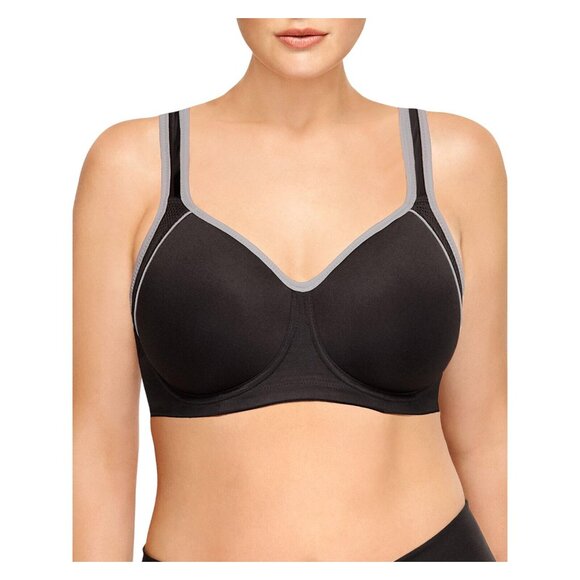NWT Wacoal Womens Lindsey Sport Contour Underwire Bra 853302 Black 34C